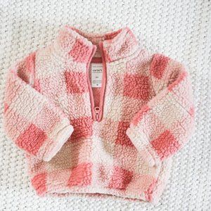 Baby Plaid Sherpa Pullover